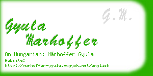 gyula marhoffer business card